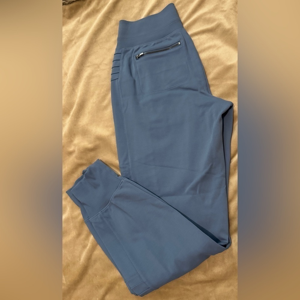 Athleta Size XSmall Venice Moto Jogger Blue High-Waisted Leggings